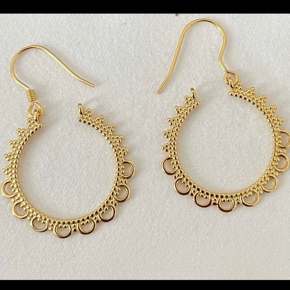 925 Sterling Silver lace hook earrings